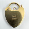 Vintage 9ct Gold Heart Lock Padlock Pendant / Charm 2.2g (London 1976)