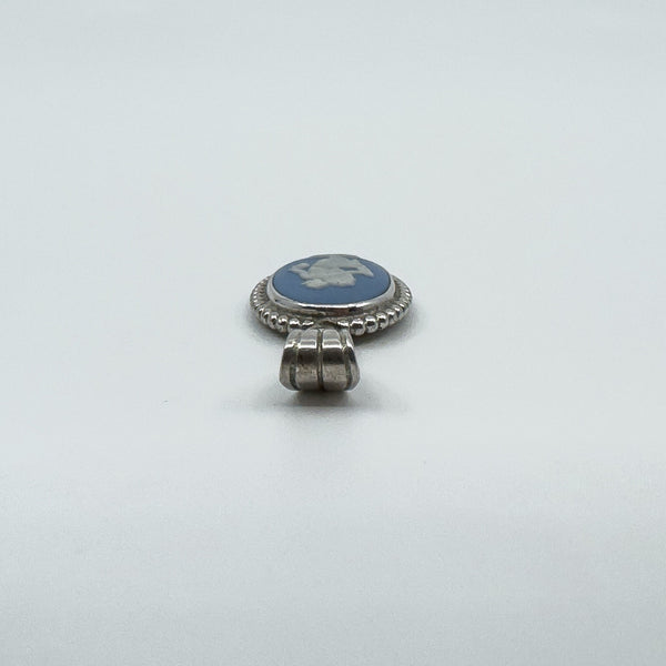 Vintage Sterling Silver Wedgewood Blue Jasper Ware Cameo Pendant 925 (1972)