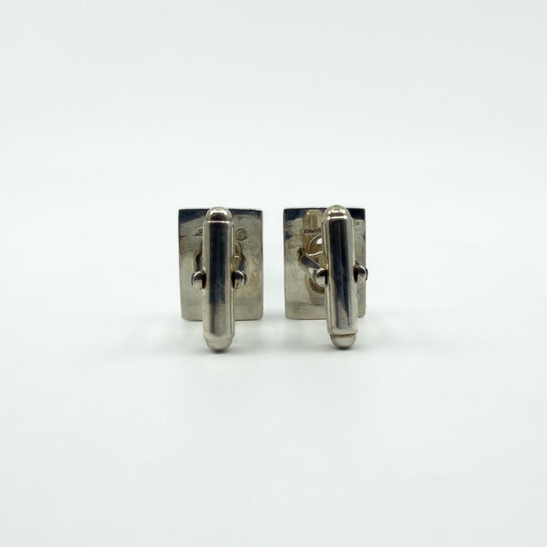 Vintage Sterling Silver Rectangular Cufflinks by Kit Heath 925