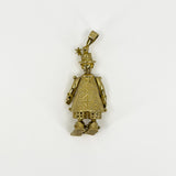 Large Chunky Vintage 9ct Gold Articulated Clown CZ Pendant 375 (1996)
