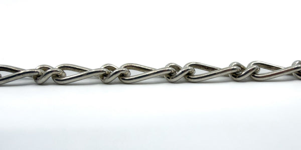 Chunky Vintage Sterling Silver 18” Figaro Chain 925 (Sheffield 1996)