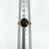 Vintage 9ct Gold 2.50ct Garnet Solitaire Ring Size P (Birmingham 1977)