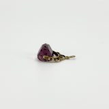 Vintage 9ct Gold Spinning Amethyst Fob / Pendant / Charm 375 (Birm 1965)