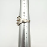 Chunky Vintage 5 Row Keeper Ring in Sterling Silver Size W - X Unisex Heavy 15g