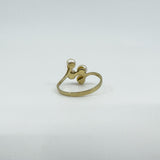 Vintage 9ct Gold 4x Pearl Ring 375 Size P
