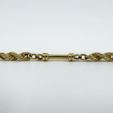 Vintage 9ct Gold 24” Bar & Twisted Links Chain / Necklace 37.5g Fancy Link 1992