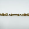 Vintage 9ct Gold 24” Bar & Twisted Links Chain / Necklace 37.5g Fancy Link 1992