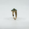 Antique 14ct Rose Gold Turquoise Heart Ring Size N