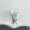 9ct White Gold Diamond & Onyx Heart Pendant / Charm 