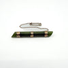Large Antique Victorian 9ct Gold Jade Bar Brooch 375