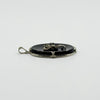 Large Vinatge 14ct White Gold Black Onyx & Diamond Bow Pendant 585