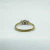 Antique 18ct Gold Sapphire & Old Cut Diamond Trilogy Ring 750 Size P
