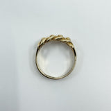 Vintage 9ct Gold Single Row Keeper Ring 375 Size L (London 1979)