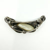 Large Arts & Crafts Sterling Silver Vintage Floral Mother of Pearl Brooch 925