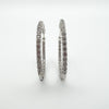 CZ Full Hoop Earrings Sterling Silver 925