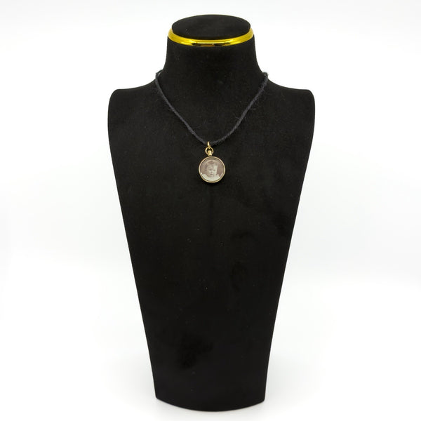 Small Antique Rolled Gold Double Sided Glass Photo Locket