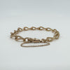 Vintage 9ct Rose Gold Oval Links 8” Bracelet 375 (Birmingham 1945)
