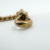 Vintage 9ct Rose Gold 16” Albert Chain Necklace Double Dog Clip T-Bar Charm 39g 