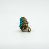 Antique Victorian 9ct Gold Pave Turquoise Bar Brooch / Pendant 375