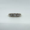 Vintage 18ct Gold & Platinum 0.40ct Diamond Trilogy Engagement Ring Size P