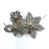 XL Vintage Silver Filigree Trio of Flowers Brooch 900