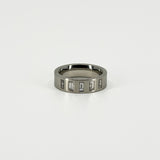 Chunky Platinum 0.90ct Diamond Baguette Cut Band / Ring 950 Size P UNISEX
