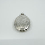 Vintage Oval Foliate Engraved Locket in Sterling Silver 925 (1993)