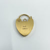 Vintage 9ct Gold Heart Lock Padlock Pendant / Charm 2.2g (London 1976)