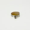 Large Chunky Vintage Yellow Agate Fob Pendant 925 