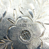 Large Vintage Sterling Silver Oval Floral Engraved Locket 925 (Birm 1973)
