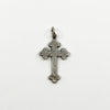 Antique Victorian Sterling Silver Engraved Christian Cross Pendant 925 (1900)