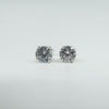 New Sterling Silver 4ct CZ Solitaire Stud Earrings 925