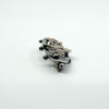 Antique Ewardian Sterling Silver & Rose Gold Swallow Ivy Love Letter Brooch 925