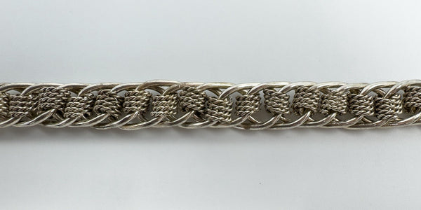 Sterling Silver Chunky Oval Roller Links 9.5” Bracelet & T-Bar Toggle 925 42g