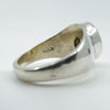 Chunky Oval 2.50ct Citrine Solitaire Sterling Silver Ring Size P 