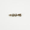 Antique Victorian 9ct Rose Gold Double Lucky Horseshoe & Arrow Brooch 375