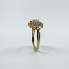 Vintage 9ct Gold Opal & Diamond Cluster Ring 375 Size U - V (Birmingham 2005)