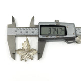 Large Vintage Sterling Silver Canadian Mapel Leaf Brooch 925