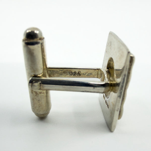 Vintage Sterling Silver Rectangular Cufflinks by Kit Heath 925
