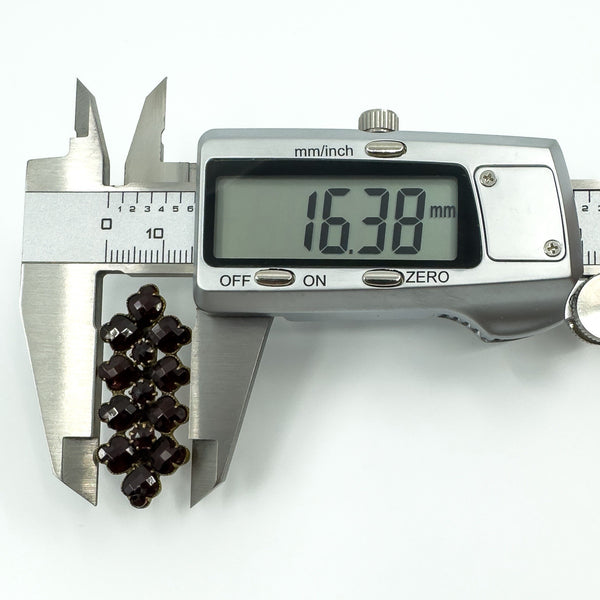 Antique Silver Gilt Bohemian Rose Cut Garnet Bar Brooch