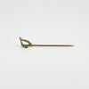 Antique Victorian 9ct / 15ct Gold Lucky Wish Bone Pearl & Turquiose Stick Pin