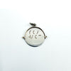 Sterling Silver Vintage Spinning I LOVE YOU Fob / Pendant 925