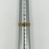 Vintage 9ct Gold Celestial Starry Engraved Full Band Ring 375 Size O (1977)