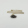 18ct Gold Ruby Sapphire & Diamond Double Sweetheart Bow Pendant & Necklace 750