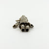 Large Chunky Sterling Silver Vintage Articulated Rag Doll Gem Set Pendant 925