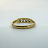 Victorian Antique 18ct Gold 0.50ct Diamond 5x Stone Boat Ring 750 Size N