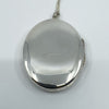 Vintage Sterling Silver Oval Engraved Photo Locket & 20” Curb Chain Necklace 925