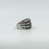 Sterling Silver Blue & White Diamond Eternity Band Ring Size L
