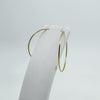 Large Skinny Gold Plated Hoop Earrings in Sterling Silver 925