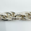 Chunky Sterling Silver Engraved Floral Links Bracelet & Heart Padlock 925 41g 